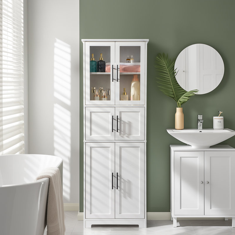 Wildon Home® Deno Freestanding Linen Cabinet & Reviews - Wayfair Canada